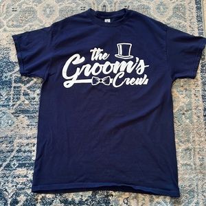 Groomsman Crew Neck T-shirt | Medium, Blue